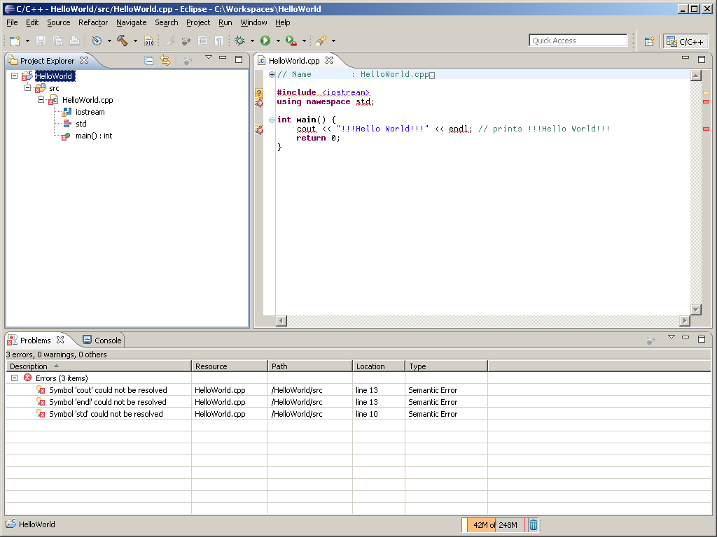 Dan Dar3 Eclipse CDT and Microsoft Visual C++ compiler