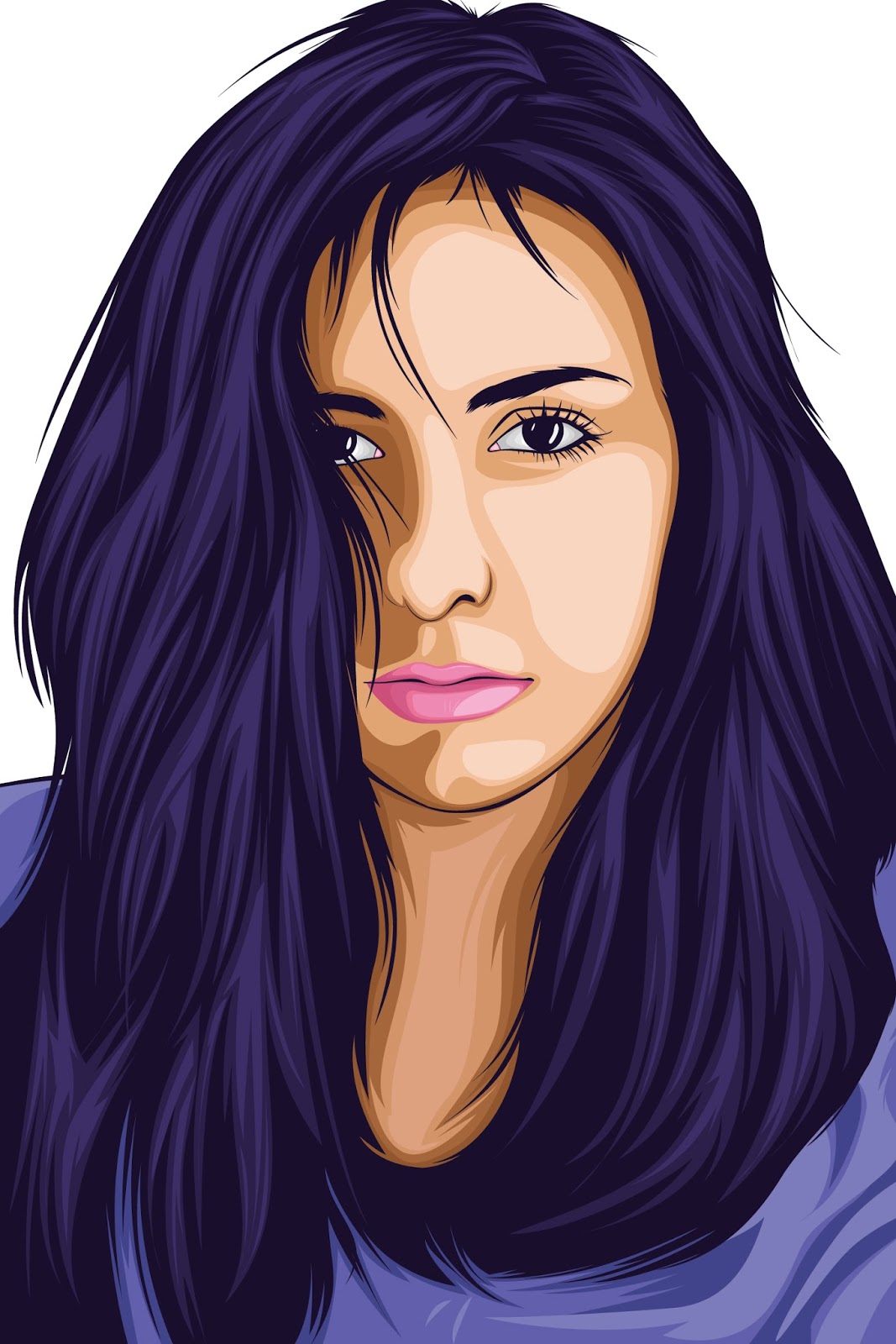 Tutorial Vector Portraits It S Cute Girl Using Adobe Illustrator Cc