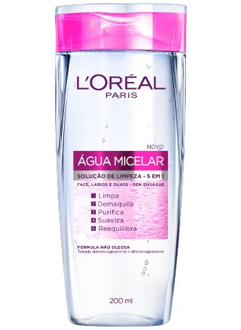 L'Oréal Paris Água Micelar solução de limpeza para face lábios e olhos Água Micelar solução de limpeza para face lábios e olhos da L'Oréal