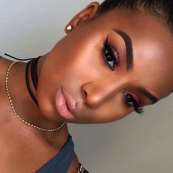 Applying Simple Eyeshadow Makeup on black/dark skin.. | fashenista