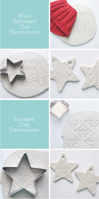 How to make Embossed Clay Star Decorations
