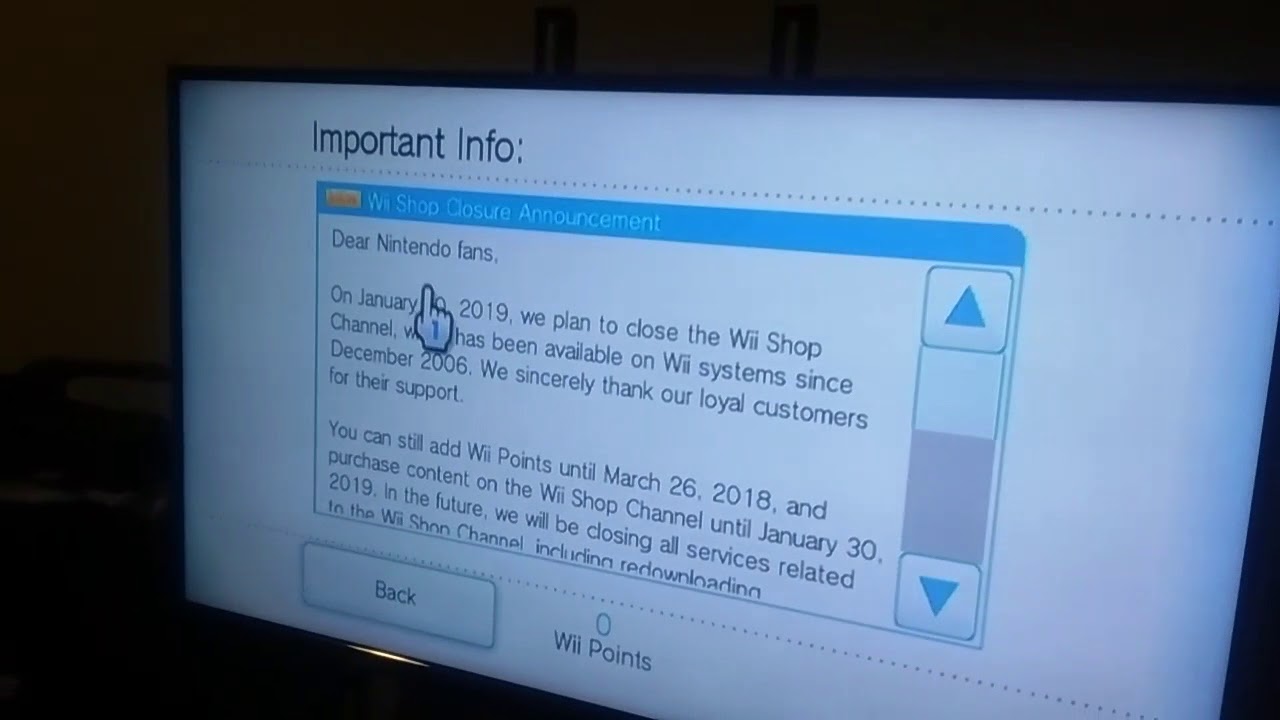 wii store closed