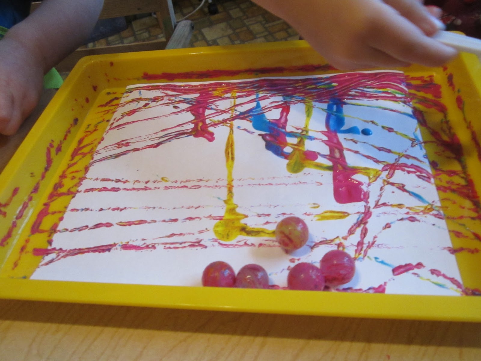 art and soul preschool Marble Painting
