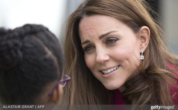 Britain's Catherine, Duchess of Cambridge visited the Stephen Lawrence Centre on March 27, 2015 in London