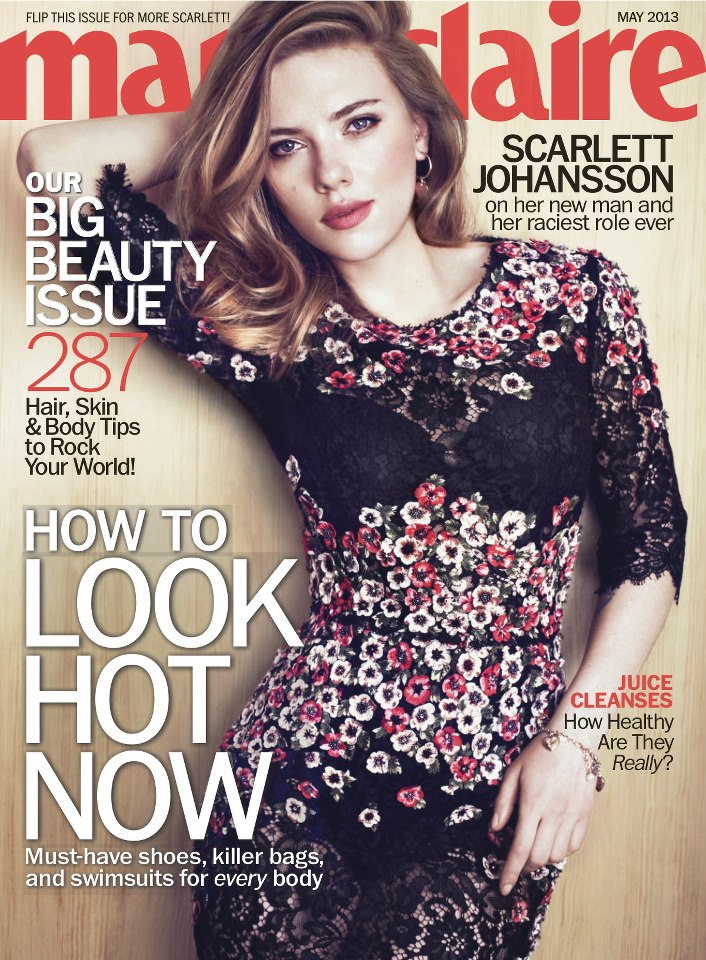 twenty2 blog: Scarlett Johansson on the Cover of Marie Claire May 2013 ...
