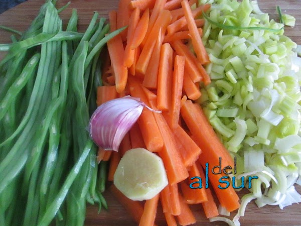 Judías verdes, patatas y zanahorias - Gvtarra