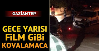 gaziantepte polis 2 suriyelinin olduğu aracı kovaladı