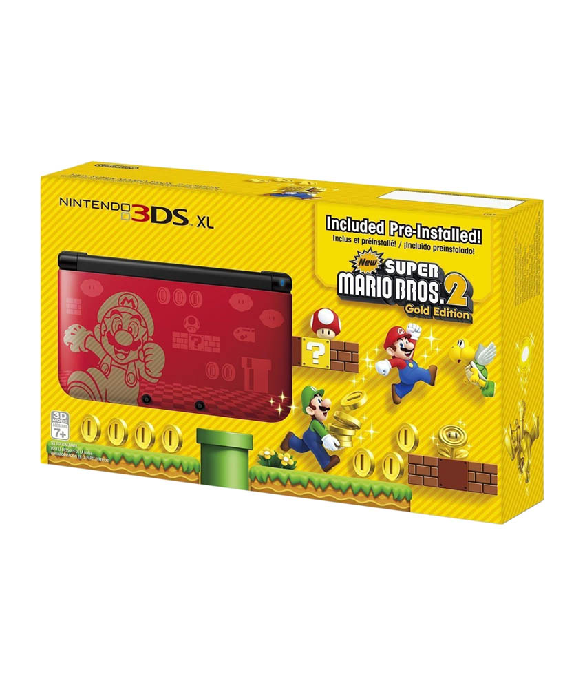 Blog Nintendo 3DS XL Game Console Red with New Super Mario Bros. 2