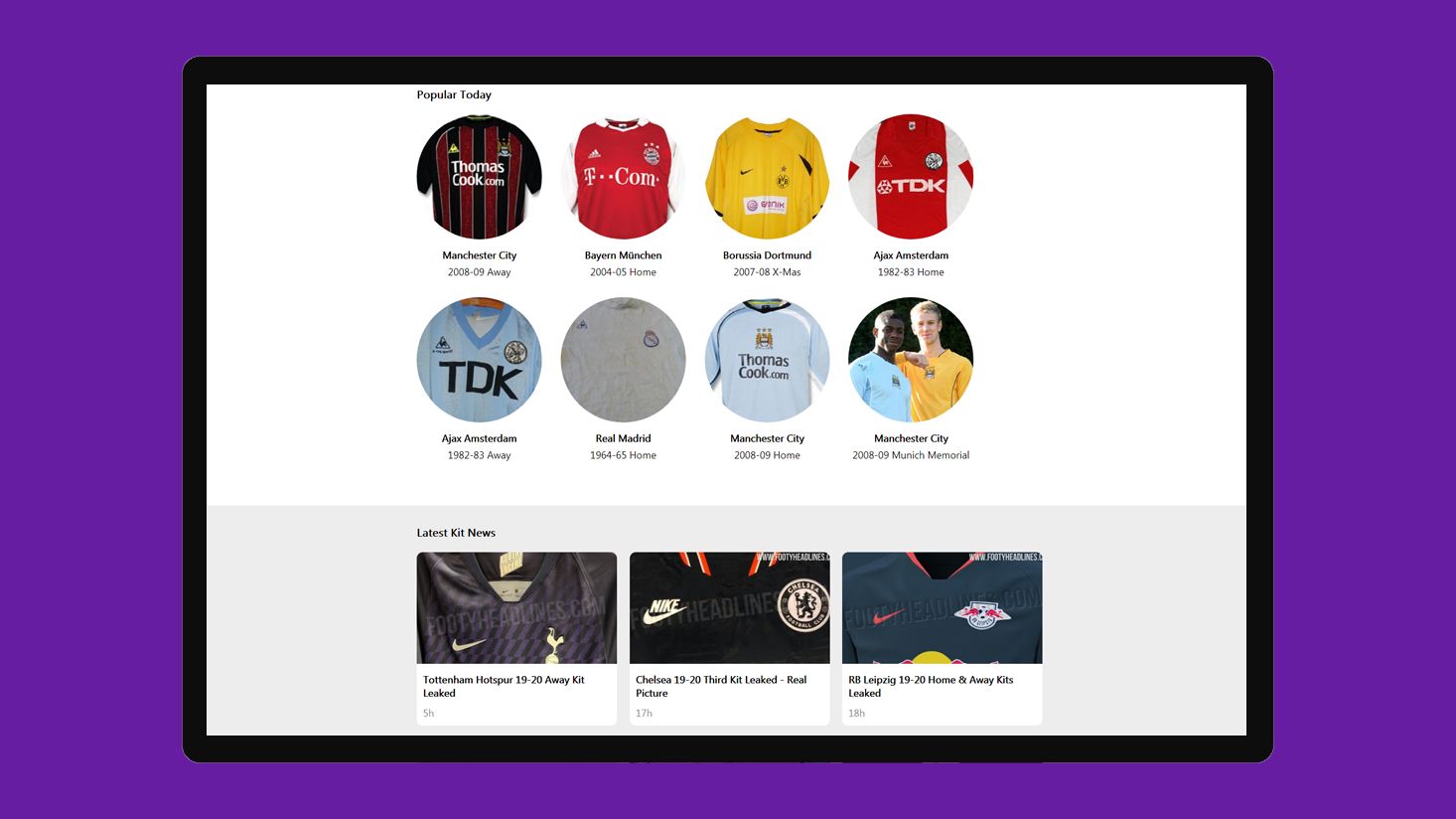 Introducing Football Kit Archive, A New site About Classic Kits By