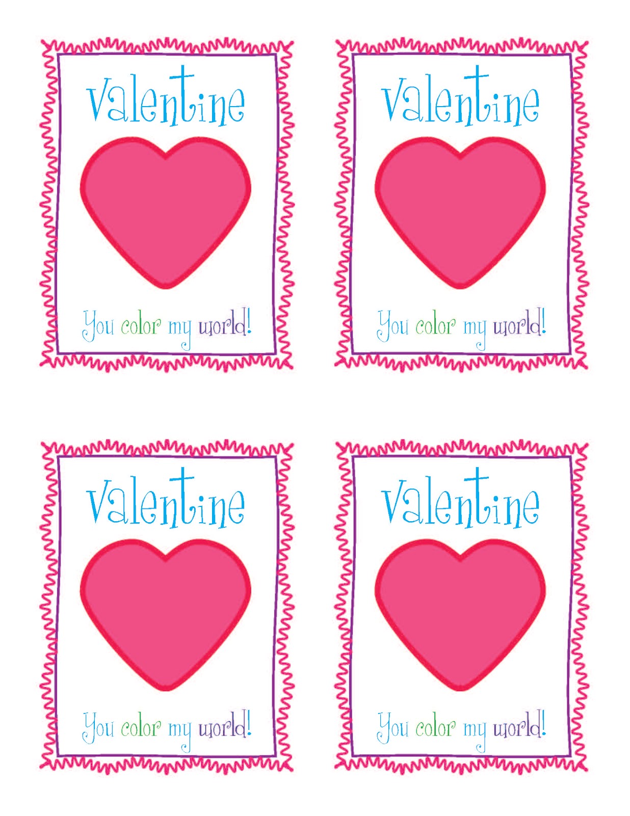 Valentine Crayon Printable Valentine Crayon Printable