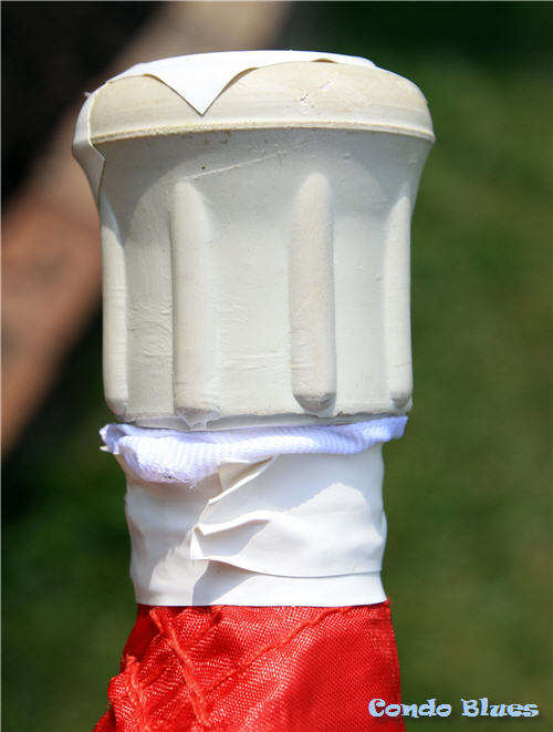 Condo Blues How to Add Weights and Tape to a Color Guard Flag