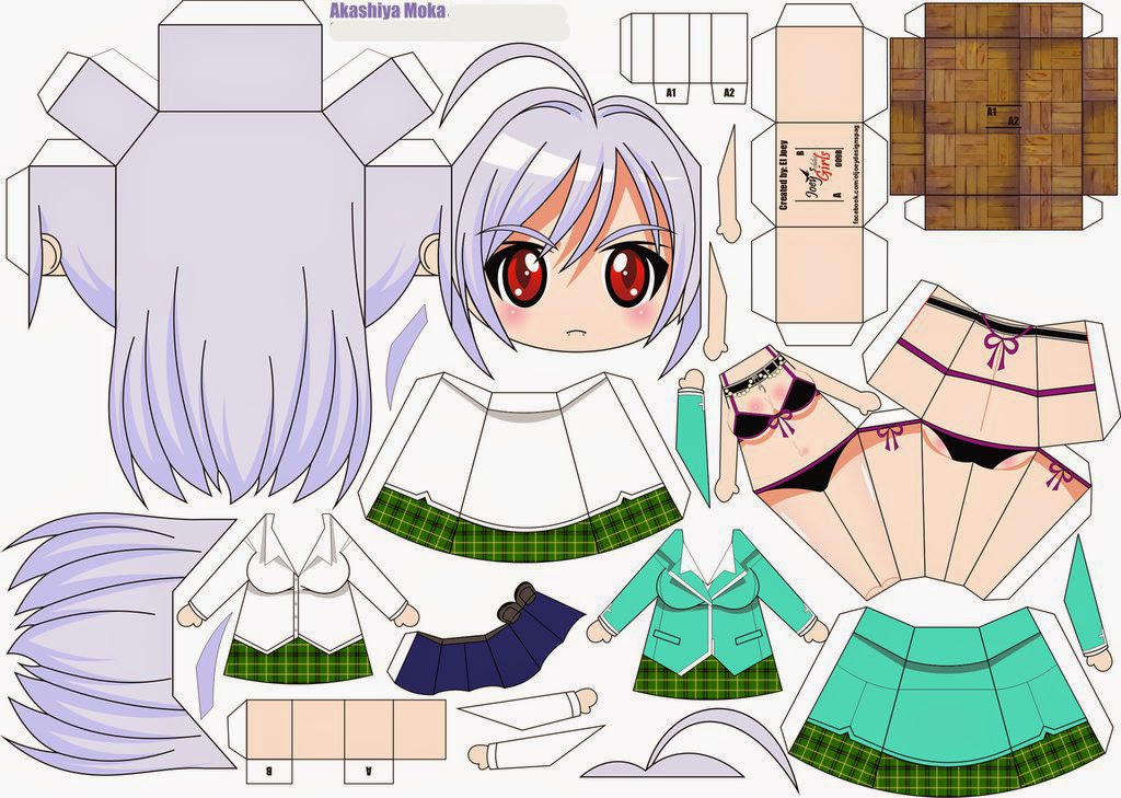 Template Anime Chibi | Papercraft, Minecraft Papercraft, Papercraft
