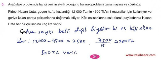 6. Sınıf Matematik Berkay Yayınları 34. Sayfa Cevapları