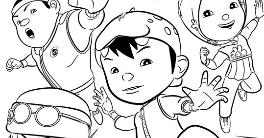 Sketsa Gambar Mewarnai Kartun Boboiboy Halilintar Terbaru