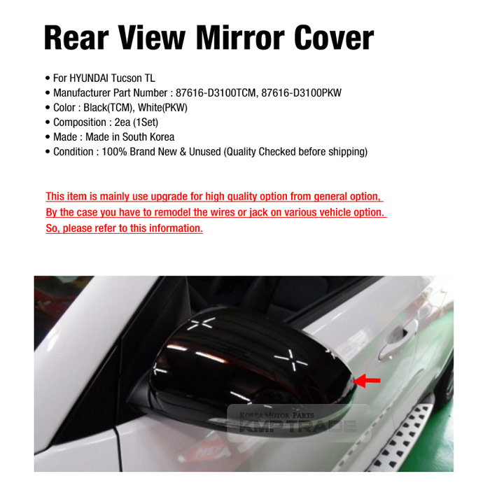 OEM Front Scalp Outside Rear View Mirror Cover LH RH For HYUNDAI 2016 Tucson TL