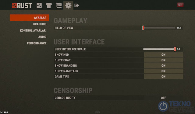 RUST FPS Yükseltme Ayarları