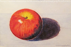 painting an apple in watercolor 4