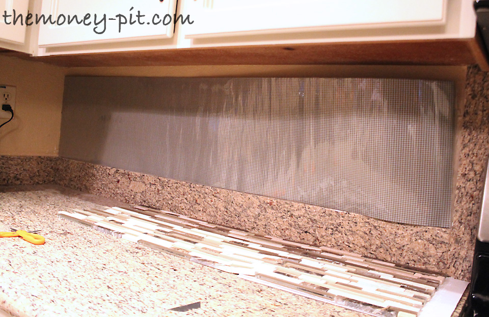 How To Install A Pencil Tile Backsplash And What It Costs The To Use It You Just Roll Out And Cut Length