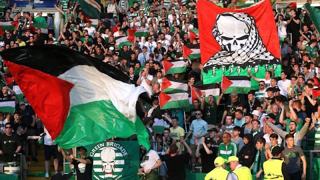 Pemandangan Unik Saat Kluafikasi Liga Champions, Pendukung Glasgow Celtic Kibarkan Bendera Palestina Saat Kontra Klub Asal Israel