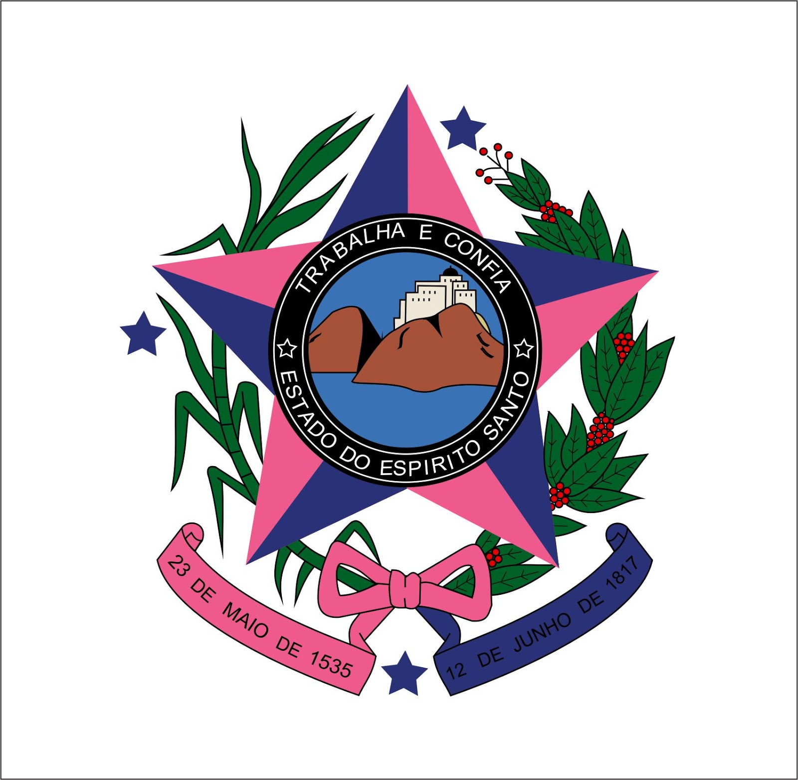 Vetor CDR Free Brasão do Estado do Espírito Santo Vetor CDR Free Brasão do Estado do Espírito Santo