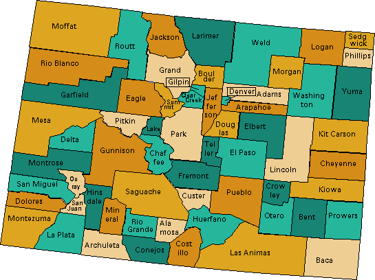 Colorado Counties Map