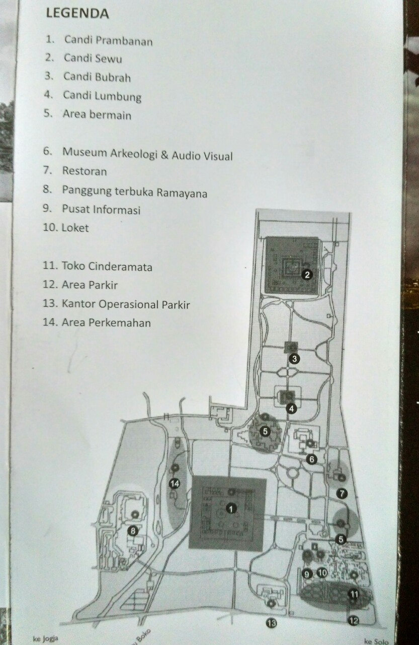 Gambar Peta Kawasan Candi Prambanan Picture Yogyakarta Java Indonesia