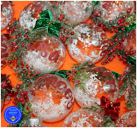 hoopla palooza: diy christmas snow holly ornaments