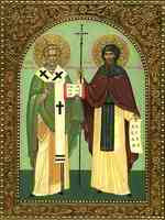 икона святых равноапостольных Кирилла и Мефодия