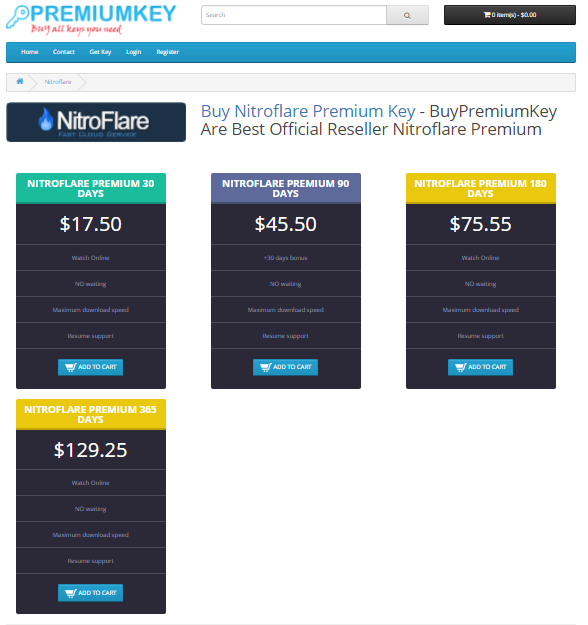 Buy Nitroflare Premium Key via Paypal through BuyPremiumKey Reseller