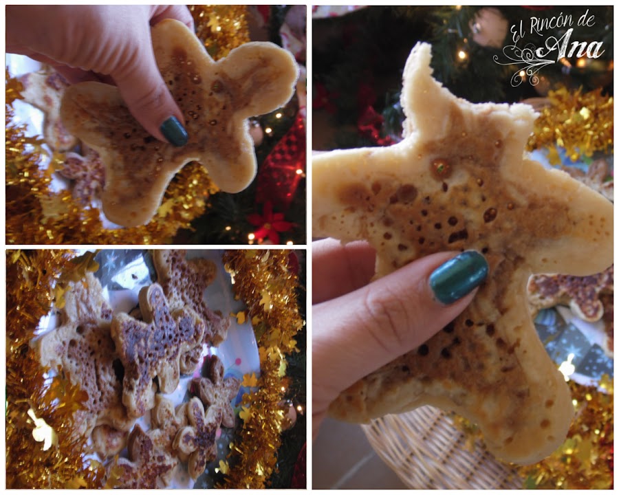 Corona navideña y Hot cakes de chocolate y vainilla