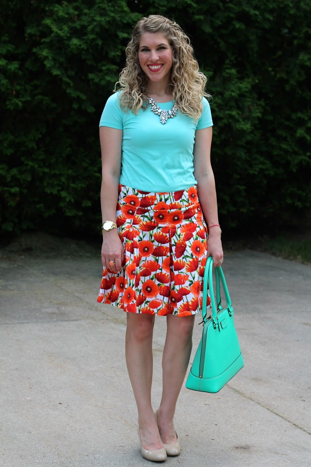 Poppy Skirt and Mint Top