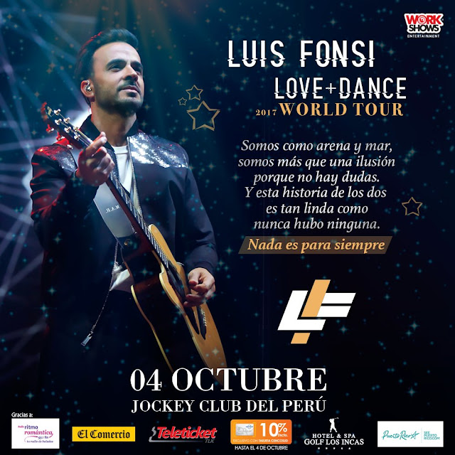 Hoy Luis Fonsi conquista Lima con su Love + Dance World Tour gracias a @workshowsperu