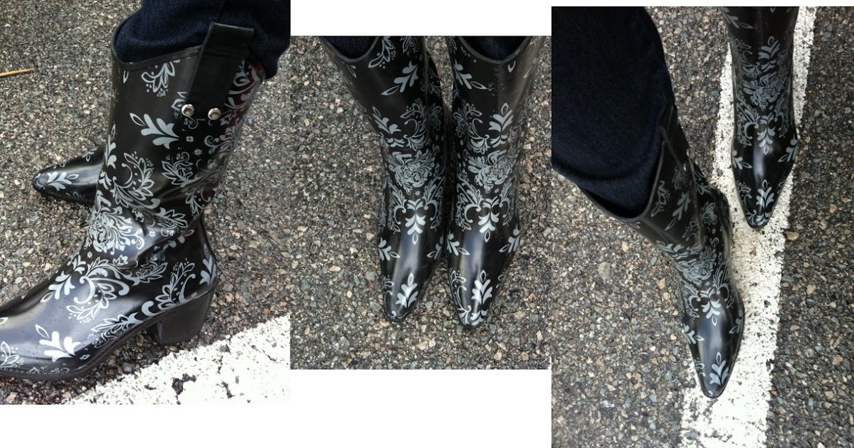 cowboy style rain boots