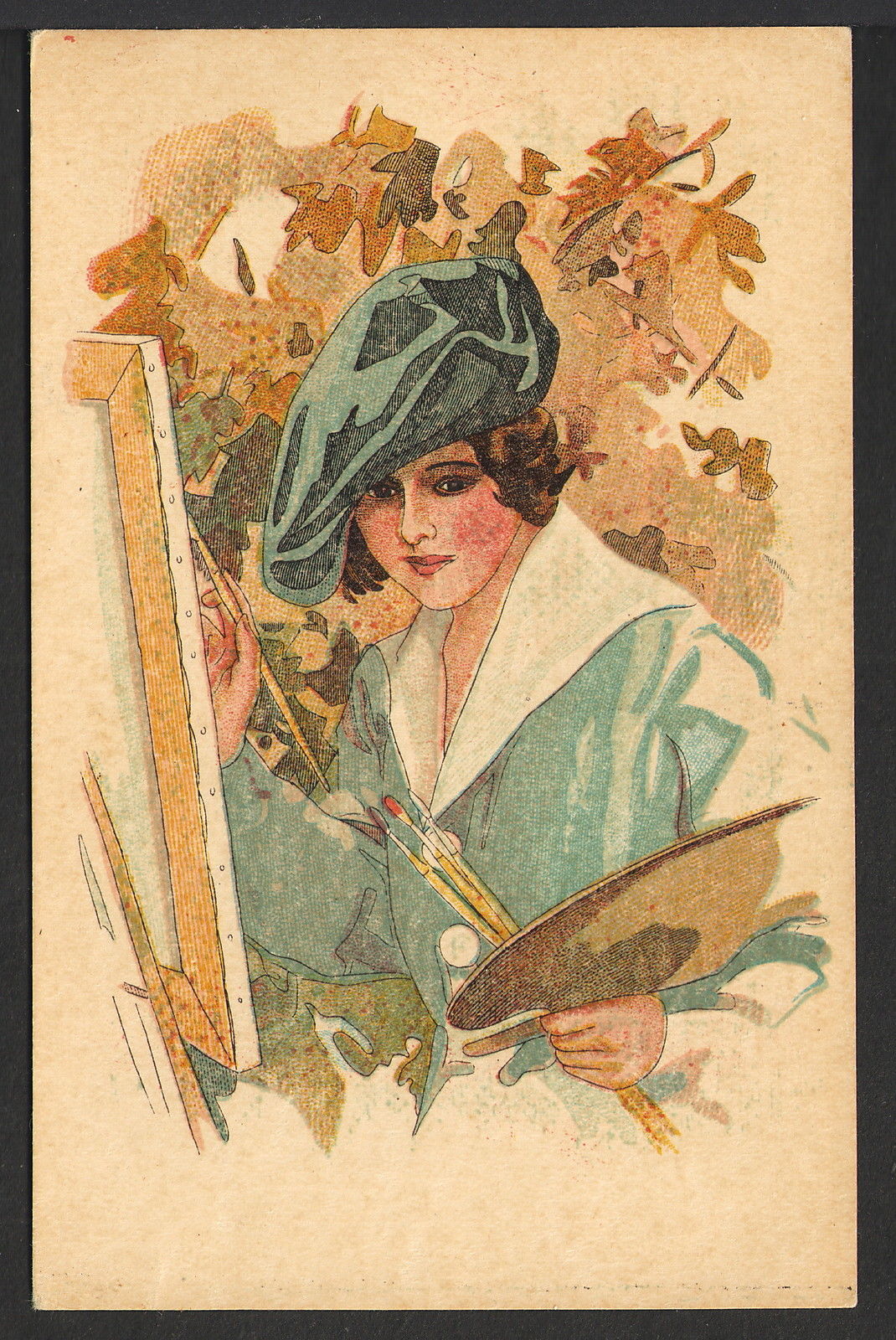 gold country girls It's Autumn Sharing Vintage Fall Postcards