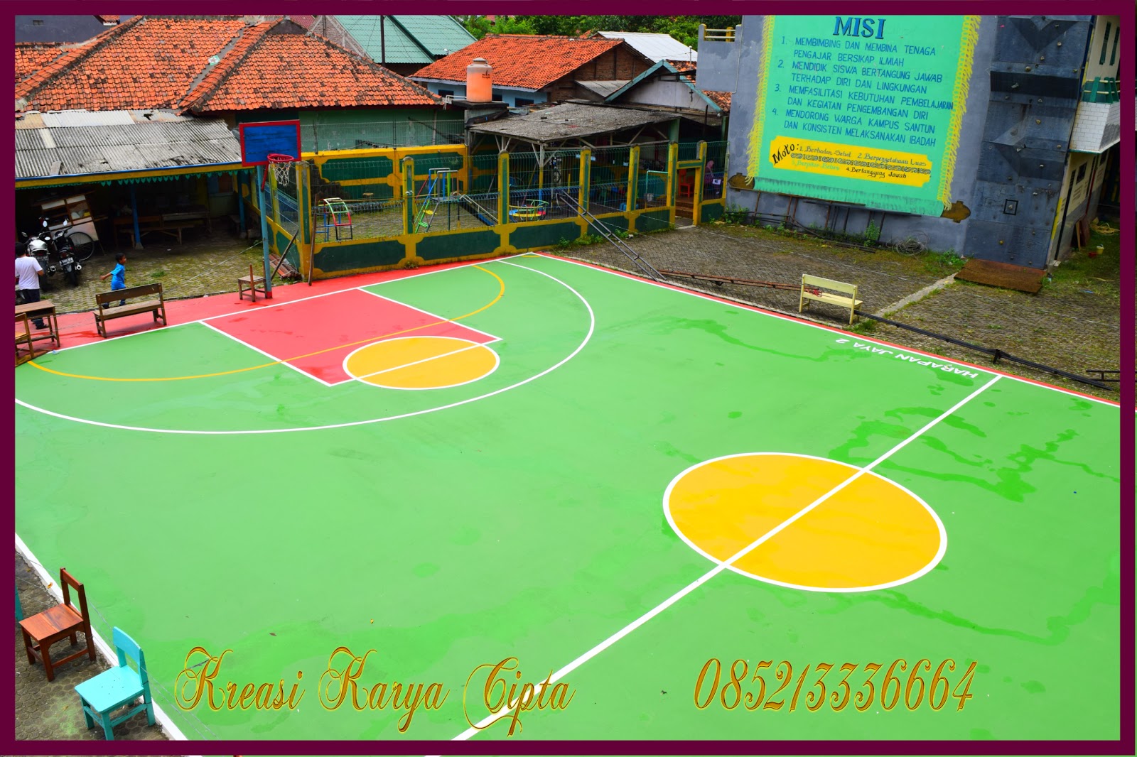 Jasa Pengecatan Lapangan  Basket Murah dan Berkualitas 