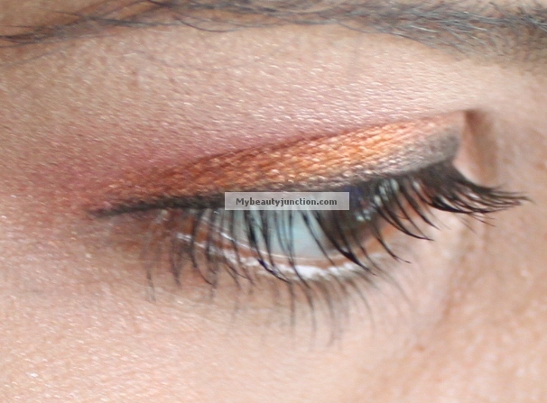 Orange and rose gold eyes with Sleek Sunset palette