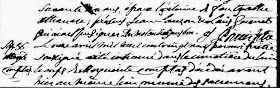 Marguerite Bouvret burial record of 1829 part 1