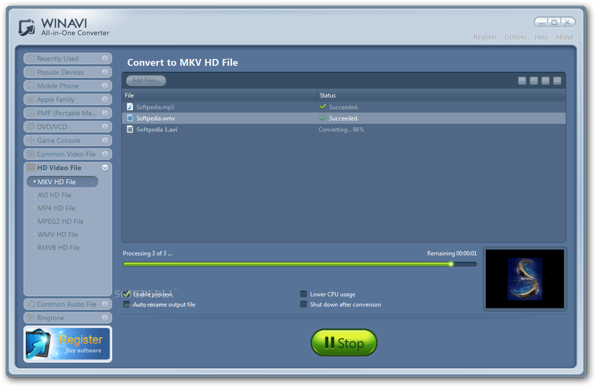 WinAVI All In One Converter Free Download