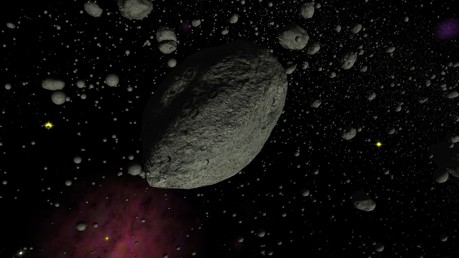asteroid belt By comparison, asteroids that populate the main asteroid belt between mars and jupiter, and pose no threat to earth, can be as big as 940 kilometers. asteroid belt By comparison, asteroids that populate the main asteroid belt between mars and jupiter, and pose no threat to earth, can be as big as 940 kilometers.