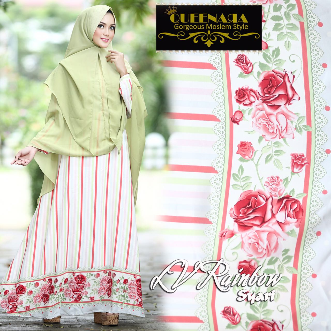 murah n ori collection lv rainbow syar i by queenara murah n ori collection lv rainbow syar i by queenara