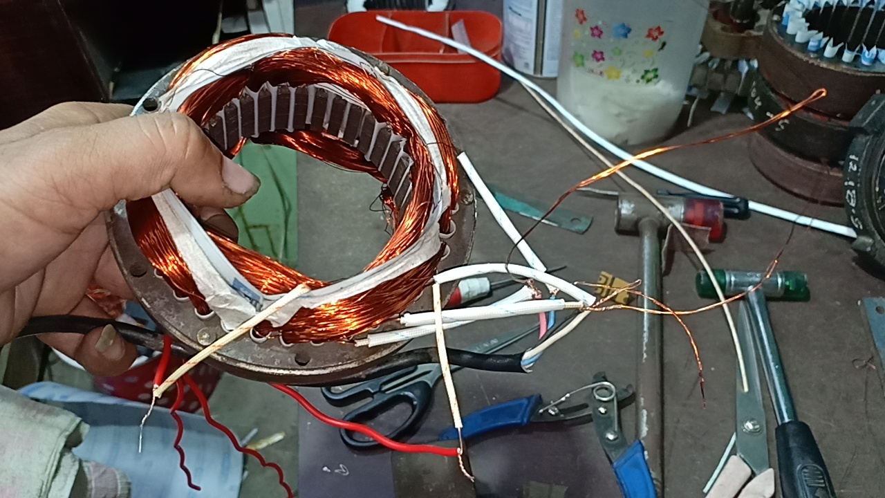 Cooler motor winding Connection 3 speed connection by motor coil