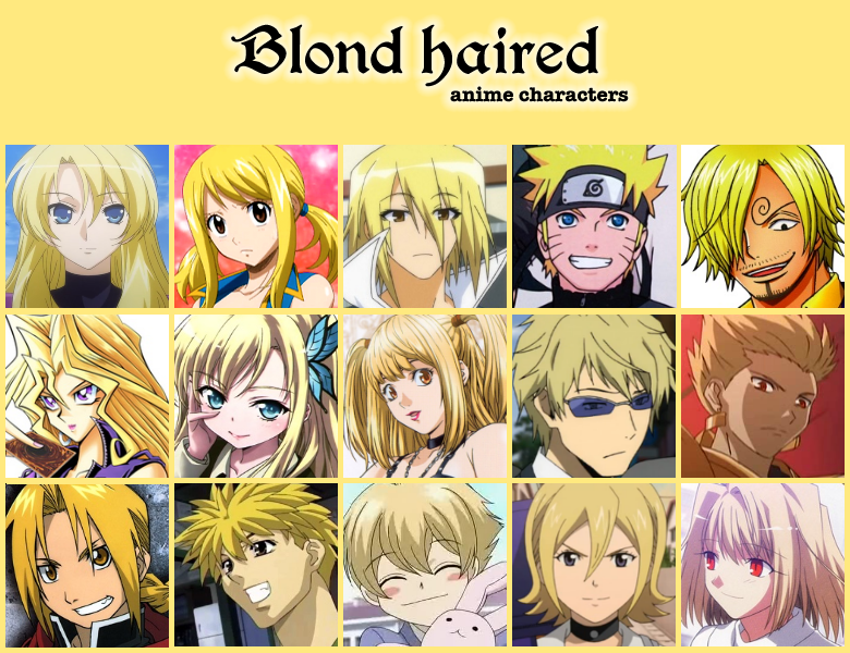 Blonde Hair Anime Character Sticker - wide 5