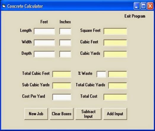 Concrete Calculator - Online Civil