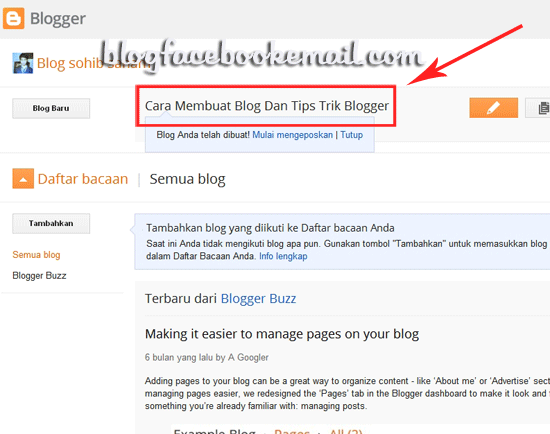 cara membuat blog spot