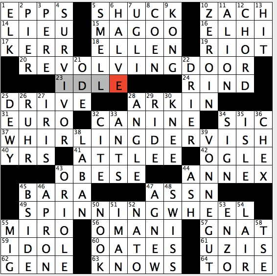 NYT Crossword Puzzle ...