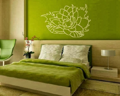 desain kamar tidur minimalis hijau