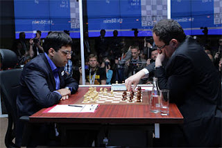 Echecs à Moscou : Boris Gelfand et Vishy Anand - Photo © Chessbase 
