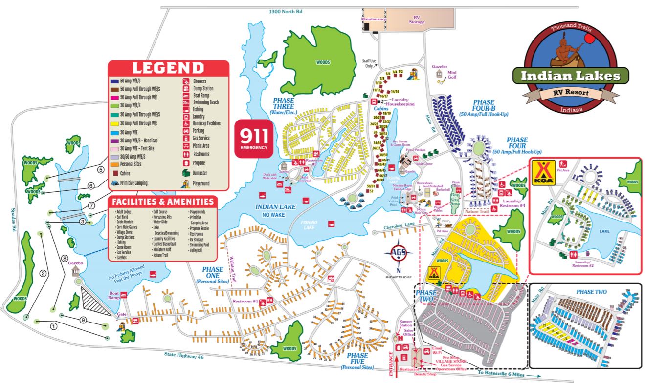 Indian Lake State Park Ohio Campground Map