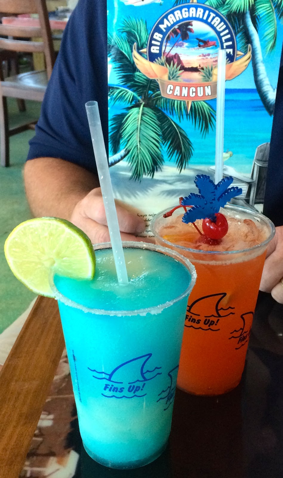 Blue Skies for Me Please Air Margaritaville Restaurant Review Cancún