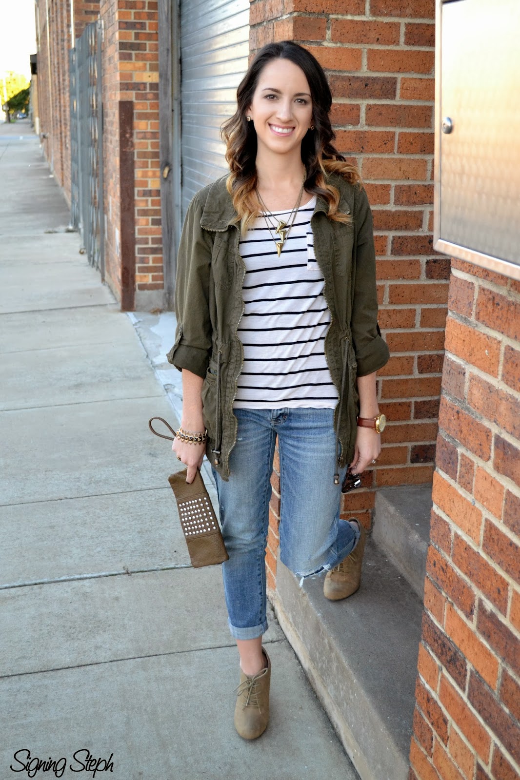 Boyfriend Jeans and Stripes | Signing Steph